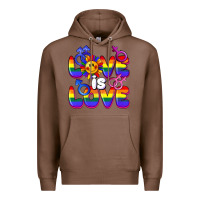 Chestnut Love is love Premium Hoodie - FaDigitalArtStudio