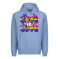 Colony Blue Love is love Premium Hoodie - FaDigitalArtStudio