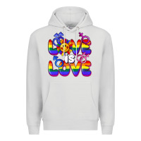 Dove Grey Love is love Premium Hoodie - FaDigitalArtStudio