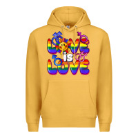 Mustard Love is love Premium Hoodie - FaDigitalArtStudio