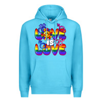 Ocean Blue Love is love Premium Hoodie - FaDigitalArtStudio
