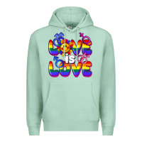 Seafoam Love is love Premium Hoodie - FaDigitalArtStudio