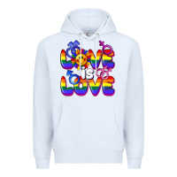 White Love is love Premium Hoodie - FaDigitalArtStudio