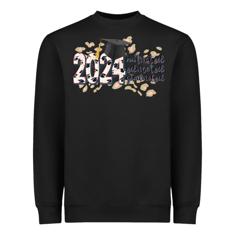 2024 Motivated Educated Graduated Heavyweight Sweatshirt by CowGirlArtShop | Teevron