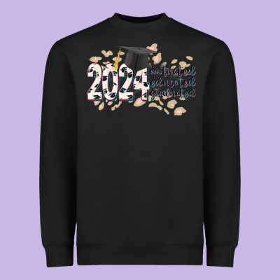 2024 Motivated Educated Graduated Heavyweight Sweatshirt Designed By Cowgirlartshop