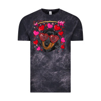 Cloud Black valentine's day  dachshund puppy Vintage Tee - RanaPortraitStore