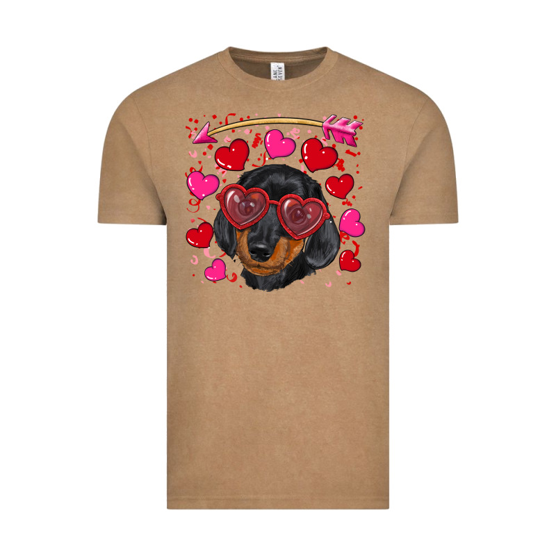 Valentine's Day  Dachshund Puppy Vintage Tee by RanaPortraitStore | Teevron