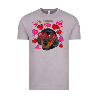 Vintage Zinc valentine's day  dachshund puppy Vintage Tee - RanaPortraitStore