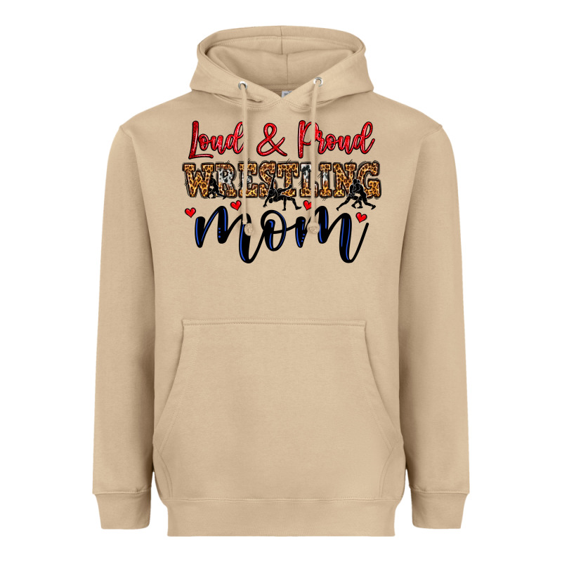 Loud And Proud Wrestling Mom Heavyweight Hoodie by LillyAllenDesigns | Teevron