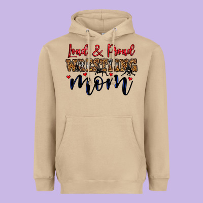 Loud And Proud Wrestling Mom Heavyweight Hoodie Designed By Lillyallendesigns
