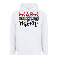 White loud and proud wrestling mom Heavyweight Hoodie - LillyAllenDesigns