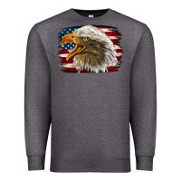 Charcoal Heather Western American Flag Eagle Premium Sweatshirt - LillyAllenDesigns