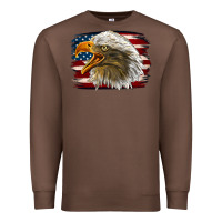 Chestnut Western American Flag Eagle Premium Sweatshirt - LillyAllenDesigns