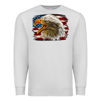 Dove Grey Western American Flag Eagle Premium Sweatshirt - LillyAllenDesigns