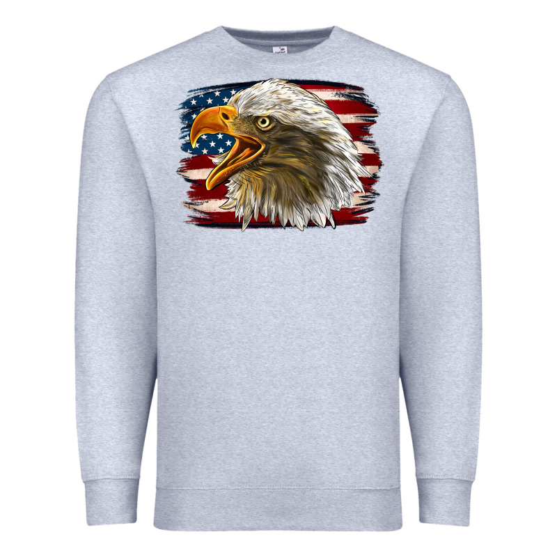 Western American Flag Eagle Premium Sweatshirt by LillyAllenDesigns | Teevron