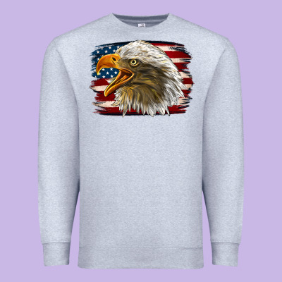 Western American Flag Eagle Premium Sweatshirt Designed By Lillyallendesigns