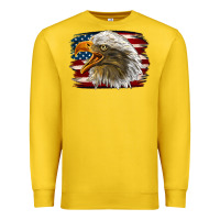 Lemon Western American Flag Eagle Premium Sweatshirt - LillyAllenDesigns