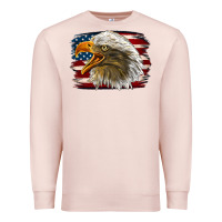 Pale Pink Western American Flag Eagle Premium Sweatshirt - LillyAllenDesigns