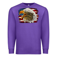 Purple Western American Flag Eagle Premium Sweatshirt - LillyAllenDesigns