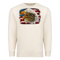 Sandshell Western American Flag Eagle Premium Sweatshirt - LillyAllenDesigns