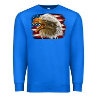 True Royal Western American Flag Eagle Premium Sweatshirt - LillyAllenDesigns