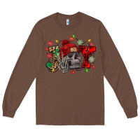 Chestnut Christmas Joy skeleton Long Sleeve Tee - NancyCooperArtShop