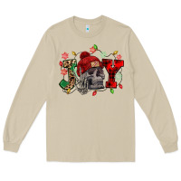 Mushroom Christmas Joy skeleton Long Sleeve Tee - NancyCooperArtShop