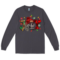 Smoke Christmas Joy skeleton Long Sleeve Tee - NancyCooperArtShop