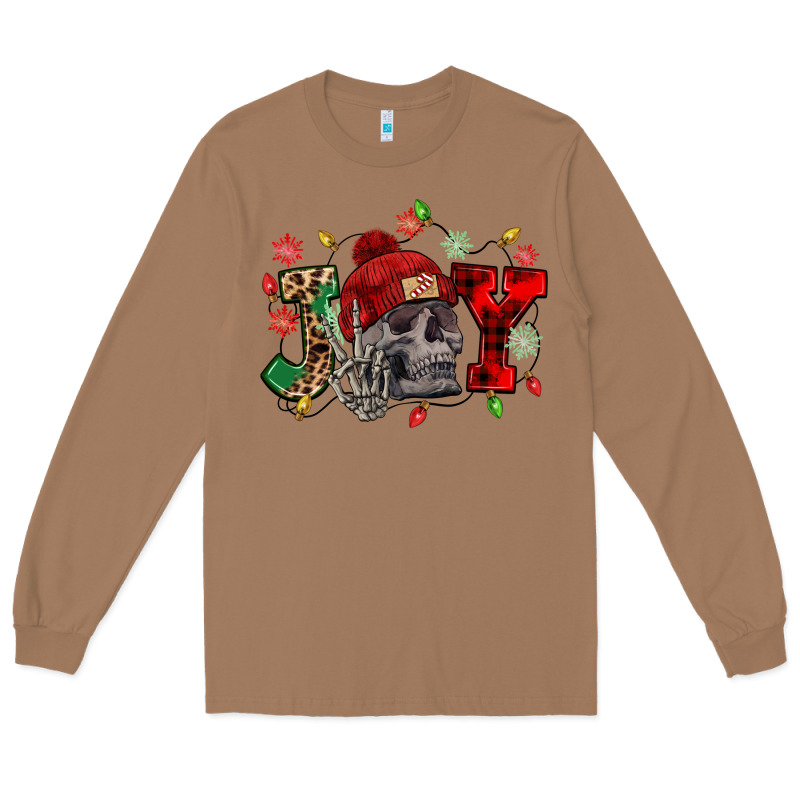 Christmas Joy Skeleton Long Sleeve Tee by NancyCooperArtShop | Teevron