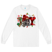 White Christmas Joy skeleton Long Sleeve Tee - NancyCooperArtShop