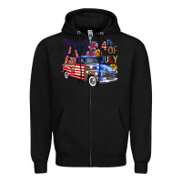 Black Western Truck Fourth Of July America Zipper Hoodie - FaDigitalArtStudio