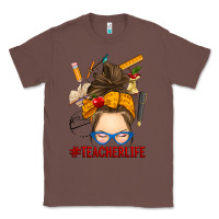 Chestnut messy bun teacher life Classic Tee - RanaPortraitStore