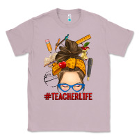 Lilac messy bun teacher life Classic Tee - RanaPortraitStore