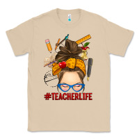 Mushroom messy bun teacher life Classic Tee - RanaPortraitStore