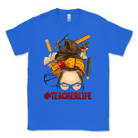 True Royal messy bun teacher life Classic Tee - RanaPortraitStore