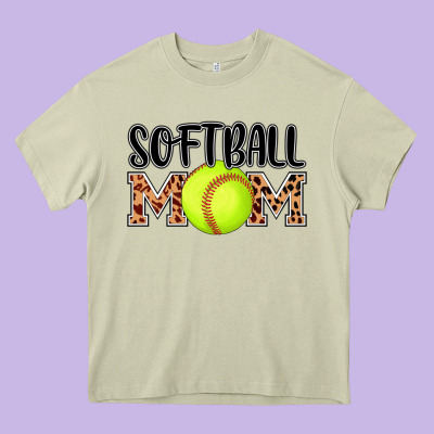 Softball Mom Heavy Core Tee Designed By Adodesignshop