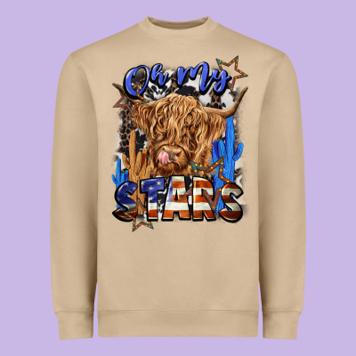 Oh My Stars Heavyweight Sweatshirt Designed By Cowgirlartshop