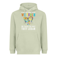 Matcha Autism Awareness Teacher Heavyweight Hoodie - CowhideDigitalArt