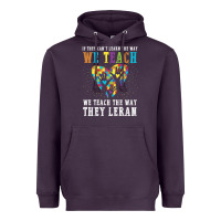 Plum Autism Awareness Teacher Heavyweight Hoodie - CowhideDigitalArt