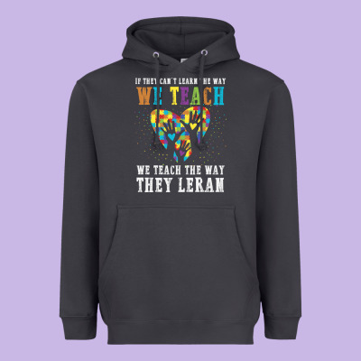 Autism Awareness Teacher Heavyweight Hoodie Designed By Cowhidedigitalart
