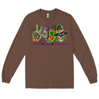 Chestnut Peace love Halloween Long Sleeve Tee - NancyCooperArtShop