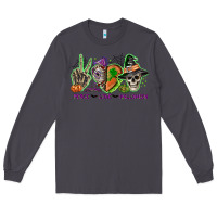 Smoke Peace love Halloween Long Sleeve Tee - NancyCooperArtShop
