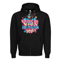 Black American heart southern soul 4th of july Zipper Hoodie - FaDigitalArtStudio