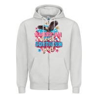 Dove Grey American heart southern soul 4th of july Zipper Hoodie - FaDigitalArtStudio