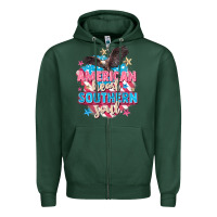 Sports Green American heart southern soul 4th of july Zipper Hoodie - FaDigitalArtStudio