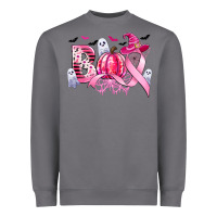 Storm boo pink pumpkin witch breast cancer Heavyweight Sweatshirt - CowGirlArtShop