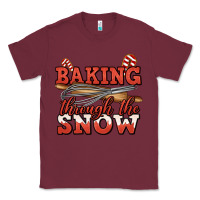 Burgundy baking through the snow christmas Classic Tee - Jasminsmagicworld