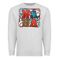 Dove Grey Baseball nana leopard frame Premium Sweatshirt - LillyAllenDesigns