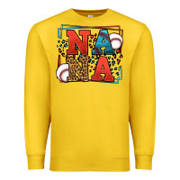 Lemon Baseball nana leopard frame Premium Sweatshirt - LillyAllenDesigns
