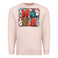 Pale Pink Baseball nana leopard frame Premium Sweatshirt - LillyAllenDesigns